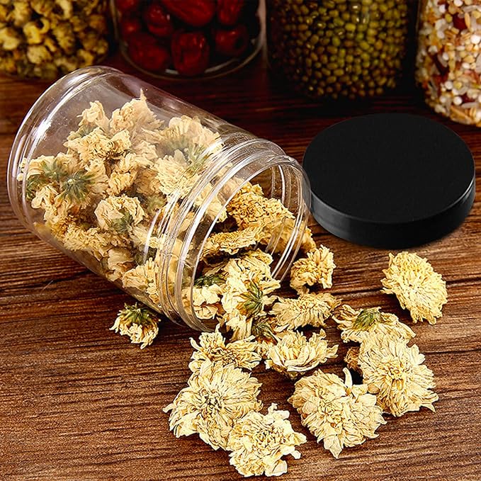 Rocutus 13oz Clear Plastic Storage Jars Containers, 8 Pack Refillable - Image 2