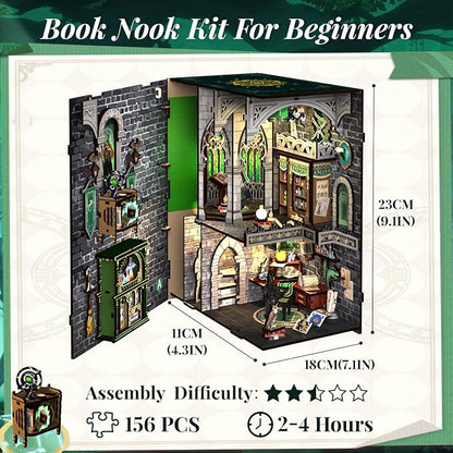 Fsolis Book Nook Kits for Adults, DIY Miniature House Kit 3D Wooden Puzzle - Image 6