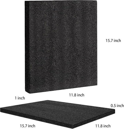 4 Pcs Black Polyurethene Foam Sheets, 2 Sizes Cuttable Packing Foam Block Foam - Image 2