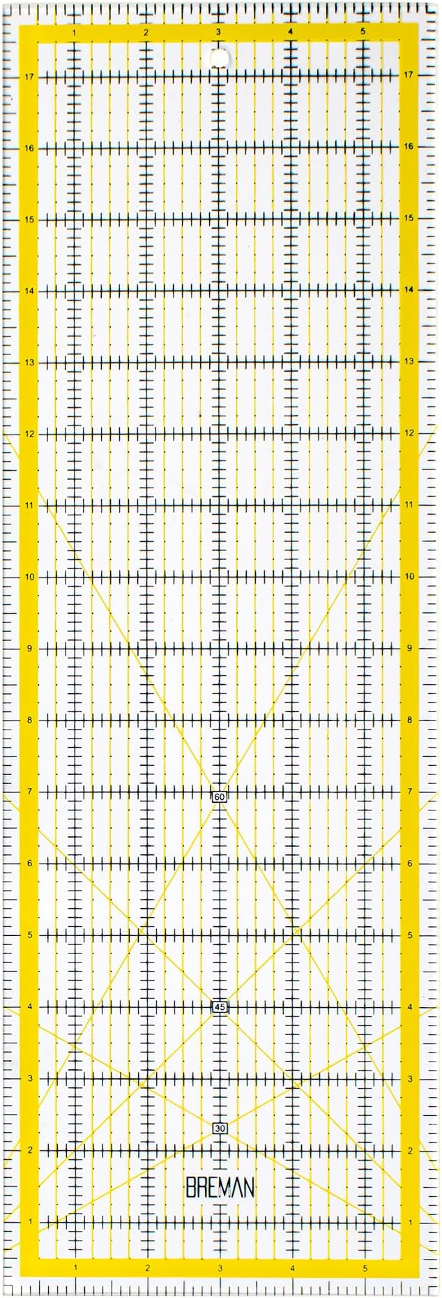 Breman Precision Quilting Rulers – 6x18 Inch Clear Acrylic Rulers by WAPortman