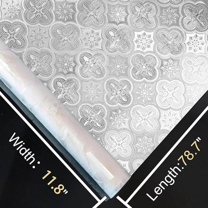 Window Privacy Film Decorative for Front Door, Bathroom Static Cling Stained - Image 8