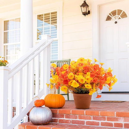 16 Bundles Fall Mums Artificial Flowers - Image 7