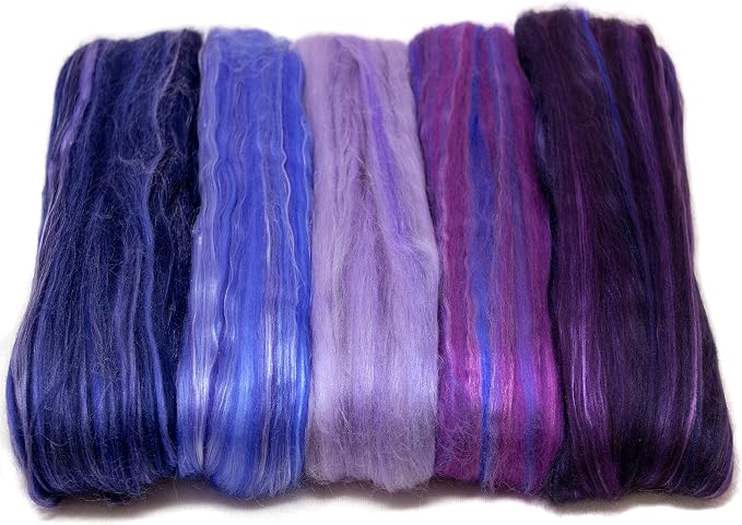 Merino Silk Luxe Tonal Designer Blend. Superfine Merino, Tussah Silk. Top Roving - Image 2