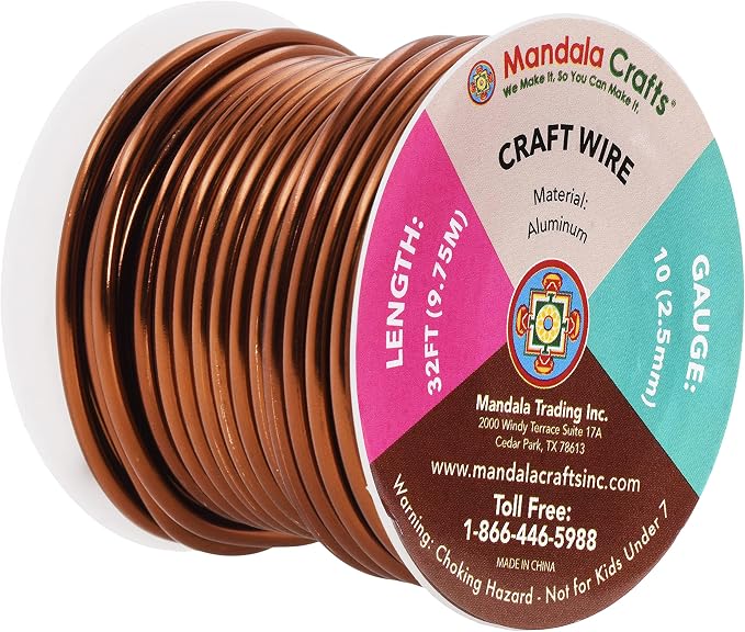 Mandala Crafts 10 Gauge Anodized Aluminum Craft Wire - Image 2