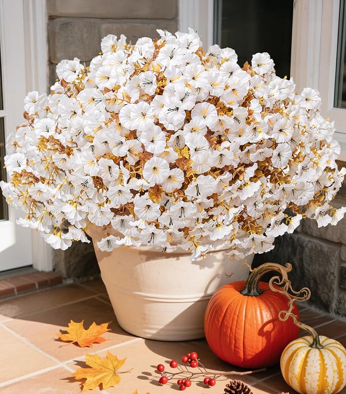 Fake Mums Fall Artificial Flowers Plants by Ivydale