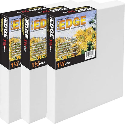Creative Mark The Edge Deluxe Cotton 1-1/2" Deep Stretched Canvas by CreativeMark