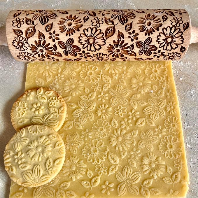 FLOWER MIX Embossing Rolling Pin - Image 3