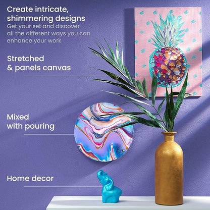 Arteza Metallic Acrylic Paint, Rich Pigments, Non Fading, Non Toxic Paints - Image 5