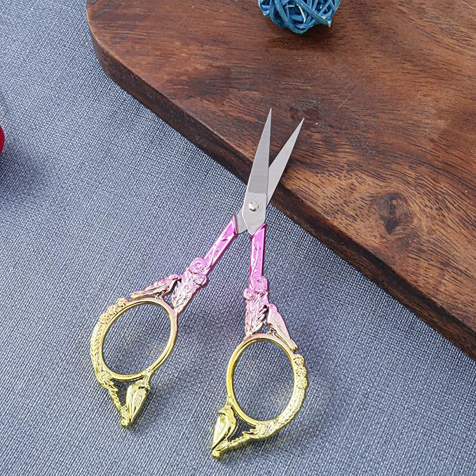 Small Embroidery Scissors with Cover -Cute and Comfortable Gradient handles - Image 4