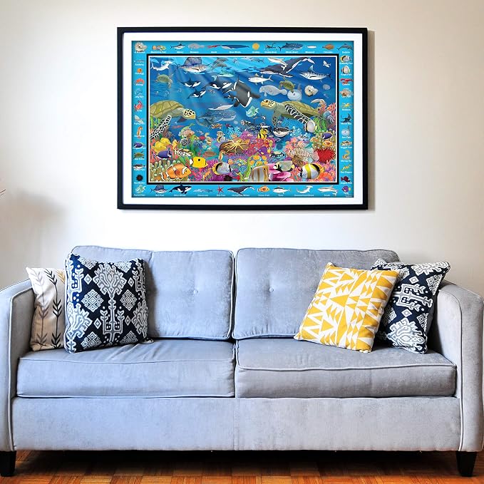 Think2Master Colorful Ocean Life 1000 Pieces Jigsaw Puzzle - Image 4