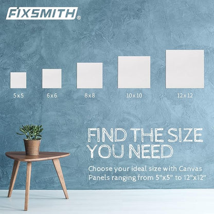 FIXSMITH Canvas Boards for Painting 5x5 Inch, Super Value 24 Pack Mini Canvases - Image 7
