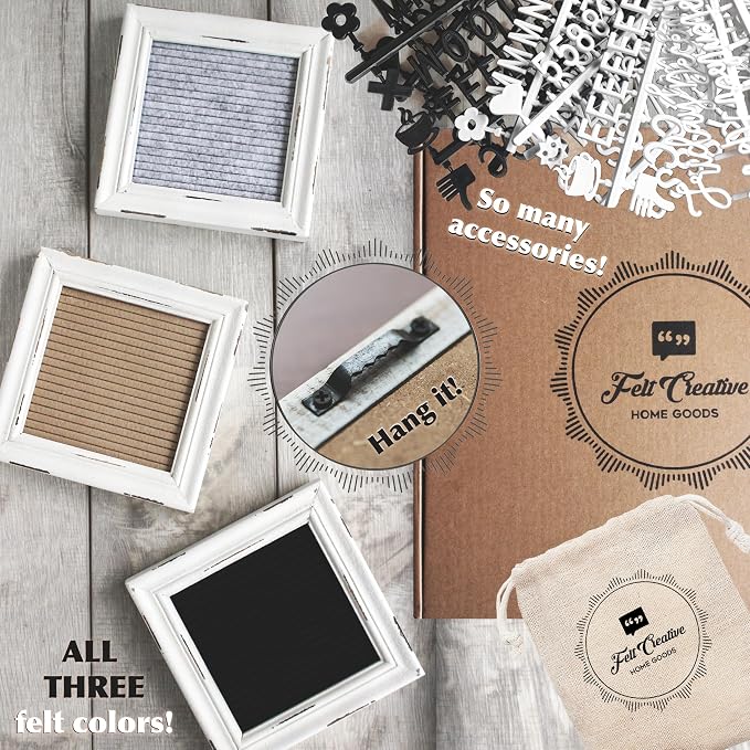 Mini Letter Board Small Felt Letter Board Letters and Symbols Trio - Image 3