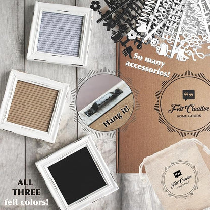 Mini Letter Board Small Felt Letter Board Letters and Symbols Trio - Image 3