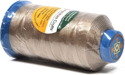 Mandala Crafts Bonded Nylon Thread Khaki Heavy Duty Sewing Threads - Image 3