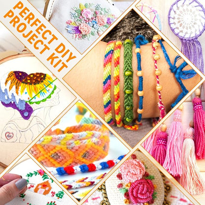 262 Pack Embroidery Thread Floss Kit Including 200 Colors 8 M/Pcs Cross Stitch - Image 5