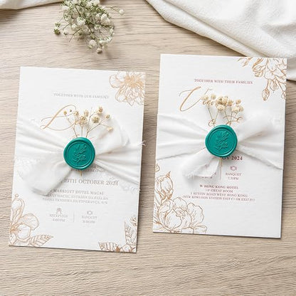 PONATIA Teal Green Wax Seal Stickers - Image 5