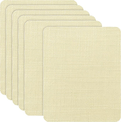 Azobur Coarse Linen Repair Patches, 6 Piece Self-Adhesive Linen Fabric Patches by Azobur