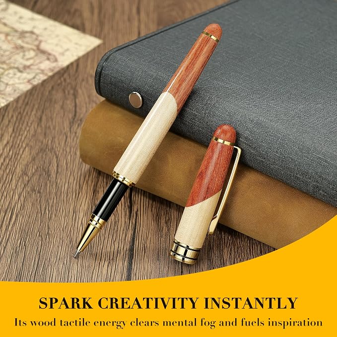 BEILUNER Luxury Wood Ballpoint Pen Writing Set, Maple-Elegant Fancy Nice Gift - Image 8