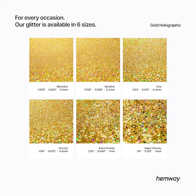 Hemway Polyurethane & Epoxy Resin Glitter 100g / 3.5oz Metallic Crystal Flake - Image 3