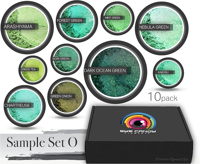 Eye Candy Green Mica Pigment Powder Set O - Image 2