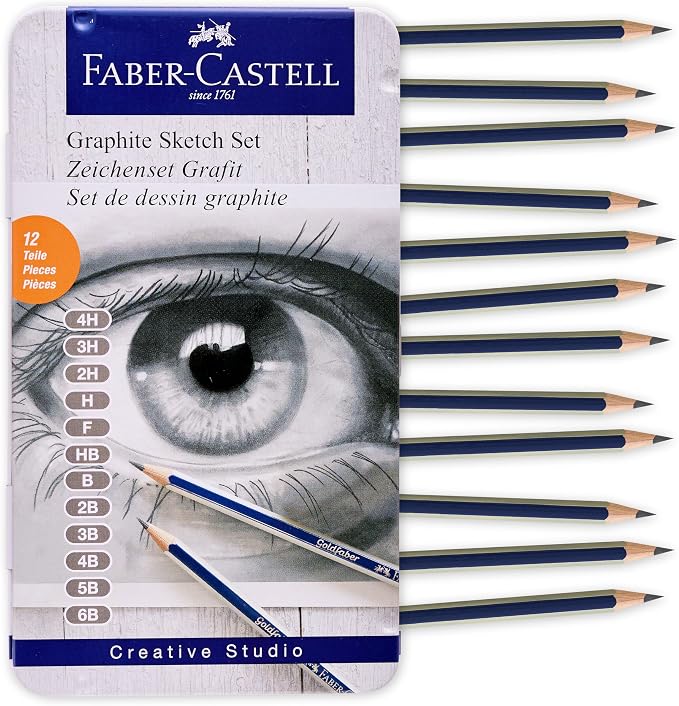 Faber-Castell Graphite Pencils Drawing Set: 12 Art Pencils by Faber-Castell