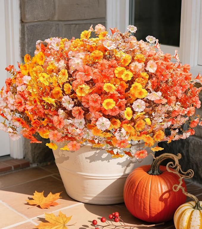 Fake Mums Fall Artificial Flowers Plants by Ivydale