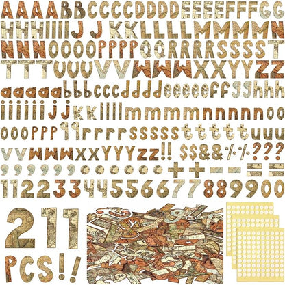 221 Pcs Bulletin Board Letters Round Alphabet Number Punctuation Symbol Combo by Humyoun
