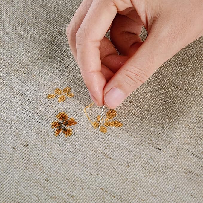 Aida Cloth Big Size 18 Count, Light Oatmeal Cross Stitch Fabric, 59 inch by 36 - Image 6