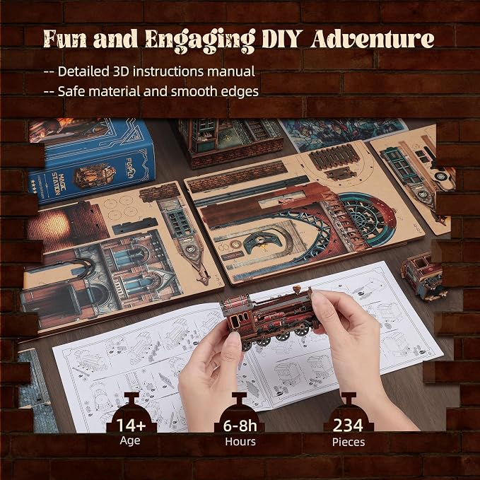 LED 3D Puzzle Magic Station Book Nook Kit - Image 4