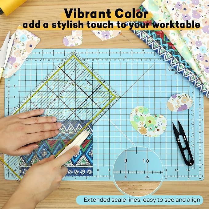 Premium Idemeet Self Healing Cutting Mat 18'' x 12'', A3 Non-slip Sewing Mat - Image 4