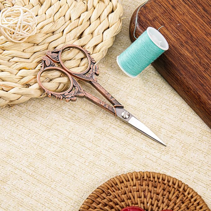 Small Craft Scissors with Cover, Comfortable Handles With Beautiful Butterfly - Image 7