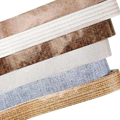Fabric-Patterned Washi Sticker Set, 6 Rolls Vintage Stickers by Auriicleaf