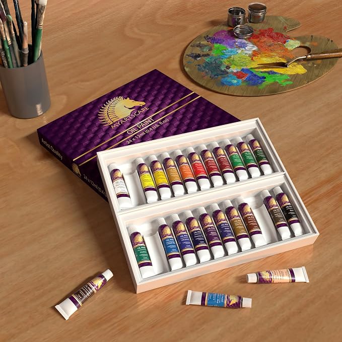 MyArtscape Oil Paint Set - 12ml x 24 Tubes - Lightfast - Heavy Body - Oil-based - Image 4