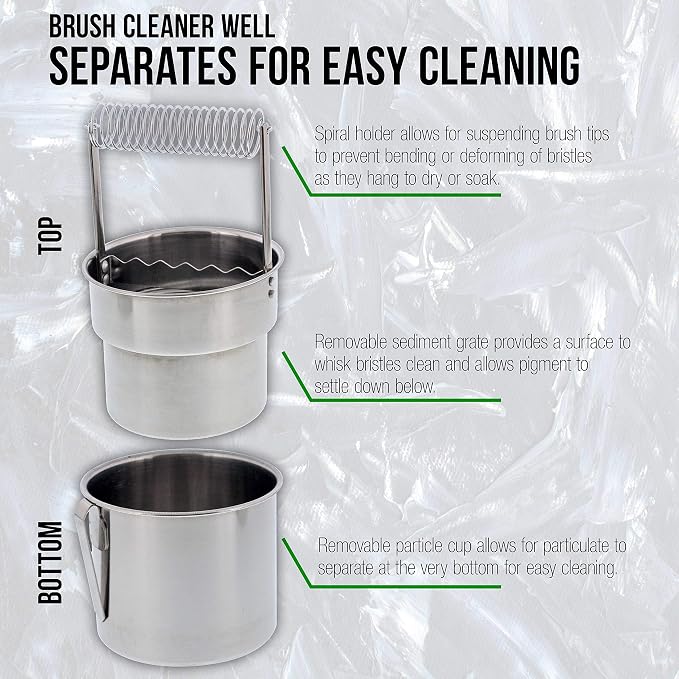 US Art Supply Deluxe Brush Cleaner-Brush Washer - Image 3