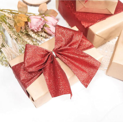 CT CRAFT LLC Glitter Wired Ribbon 2.5" x 20 Yards Red - Image 5