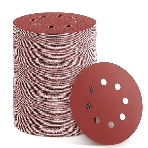 150pcs 600 Grit Sanding Discs, 5-Inch 8-Hole Sandpaper, by YEHBS