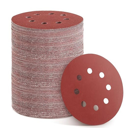 150pcs 600 Grit Sanding Discs, 5-Inch 8-Hole Sandpaper, by YEHBS