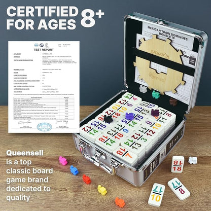 Queensell Mexican Train Dominoes Set - Image 4
