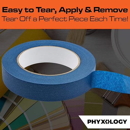 No-Residue 1 Inch, 60 Yard Blue Painters Tape 1 Pk. Easy-Tear, Pro-Grade - Image 5