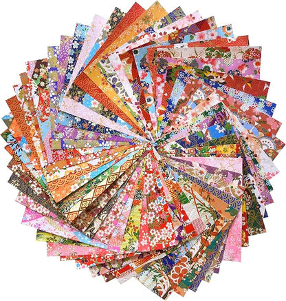 50 Origami Paper Yuzen Washi Paper Different Patterns Japanese Print 6x6 inches by Origamipolly