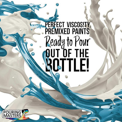 Pouring Masters Ice Blue Metallic Pearl Ready to Pour Acrylic Pouring Paint - Image 2