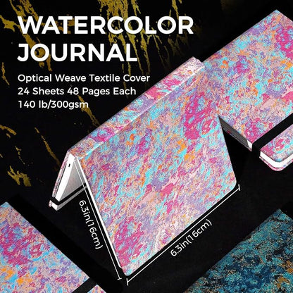 Funto Watercolor Journal, 24 Sheets, 100% Cotton Cold Press, 300gsm/140lb - Image 2