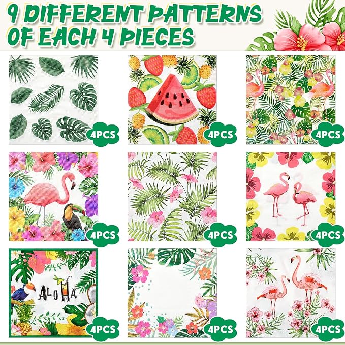 Crtiin 36 Pack 9 Styles Decoupage Napkins Assorted Floral Decorative Decoupage - Image 5