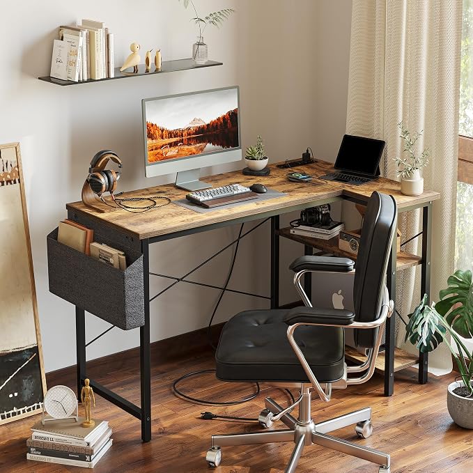TIQLAB L Shaped Computer Desk - Image 2