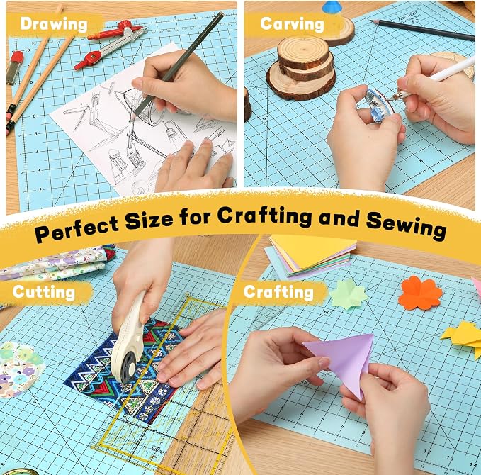 Premium Idemeet Self Healing Cutting Mat 18'' x 12'', A3 Non-slip Sewing Mat - Image 7