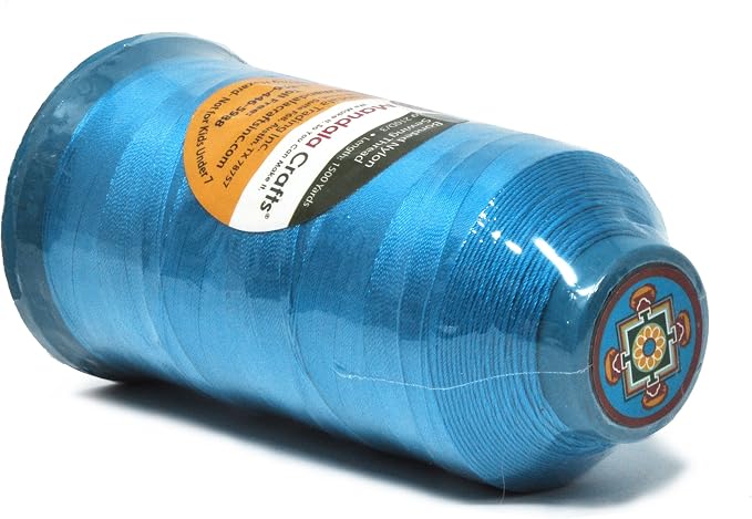 Mandala Crafts Bonded Nylon Thread Sky Blue Heavy Duty Sewing Threads - Image 3