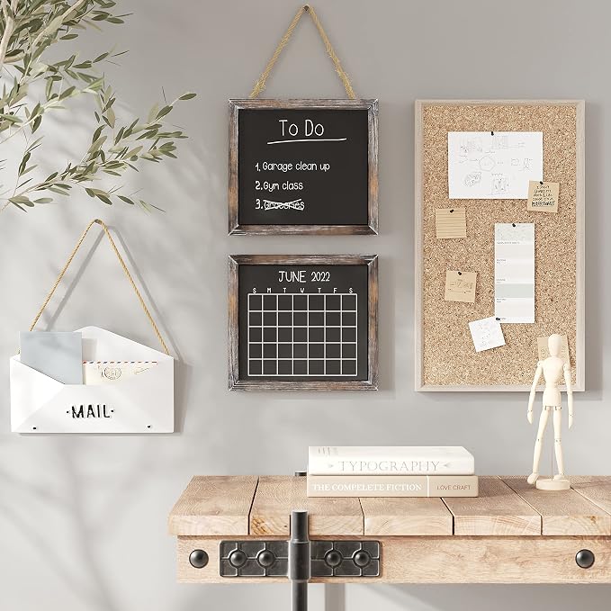 Barnyard Designs Magnetic Hanging Chalkboard Sign – Rustic Decorative Display - Image 3