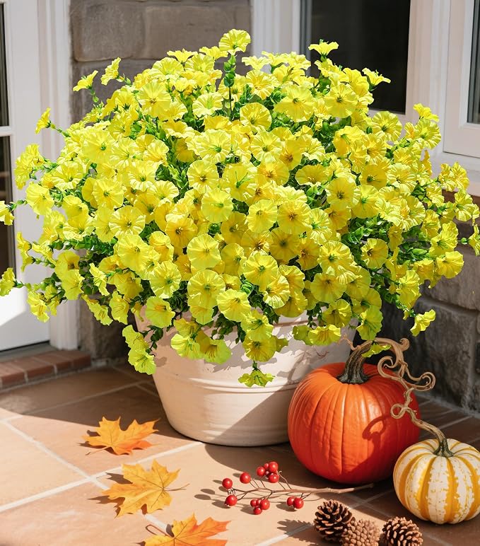 Fake Mums Fall Artificial Flowers Plants by Ivydale