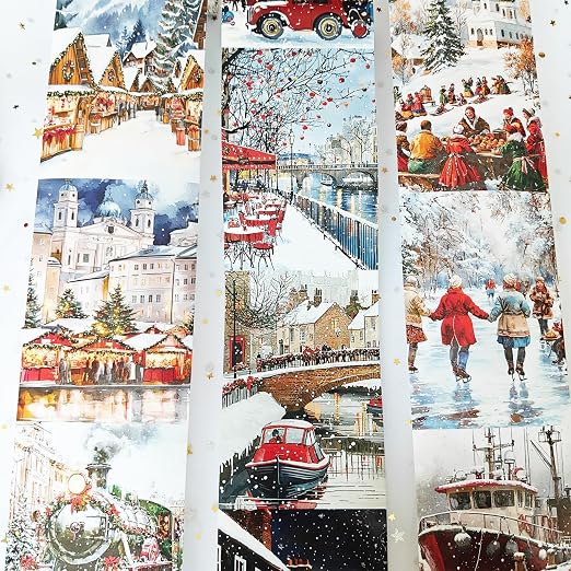 Washi Tape Set, 3 Rolls City Landscape Stickers - Image 2