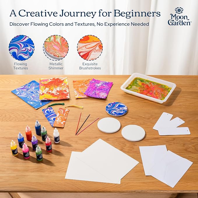 MoonGarden Marble Painting Coaster kit - Image 4